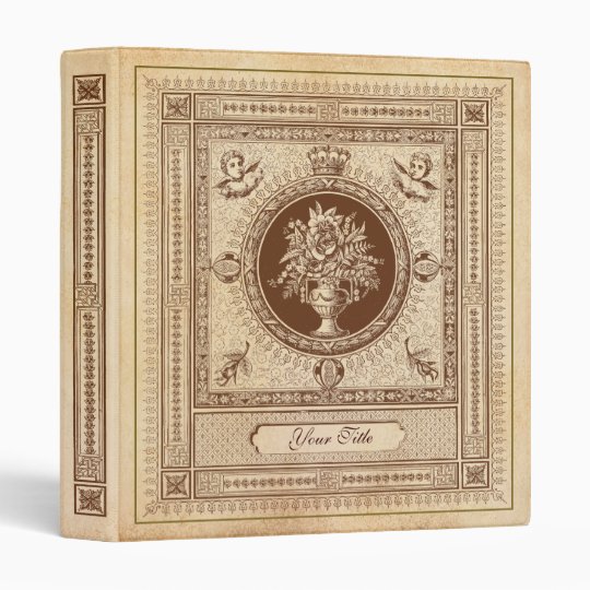 Vintage Book Album Cover Decorations 3 Ring Binder Zazzle Com