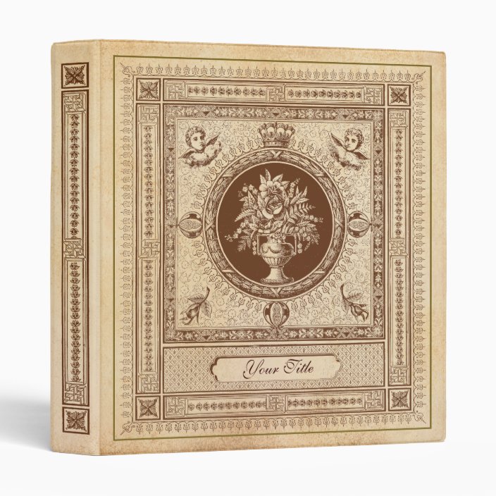 Vintage Book Album Cover Decorations 3 Ring Binder Zazzle Com