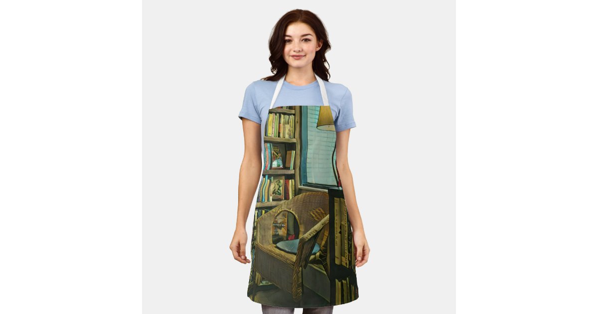 Vintage book artwork apron | Zazzle