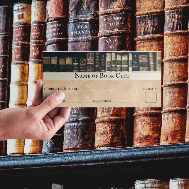 Vintage Book Club reading tracker card Bookmark (Creator Uploaded)
