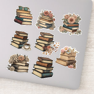 Vintage Book Collection Waterproof  Sticker