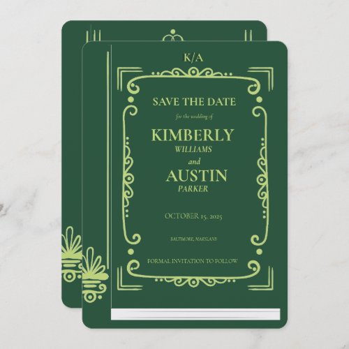 Vintage Book Cover  Book Theme Save the Date Invitation