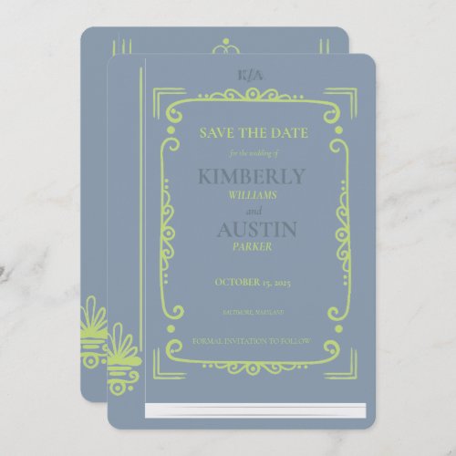 Vintage Book Cover  Book Theme Save the Date Invitation