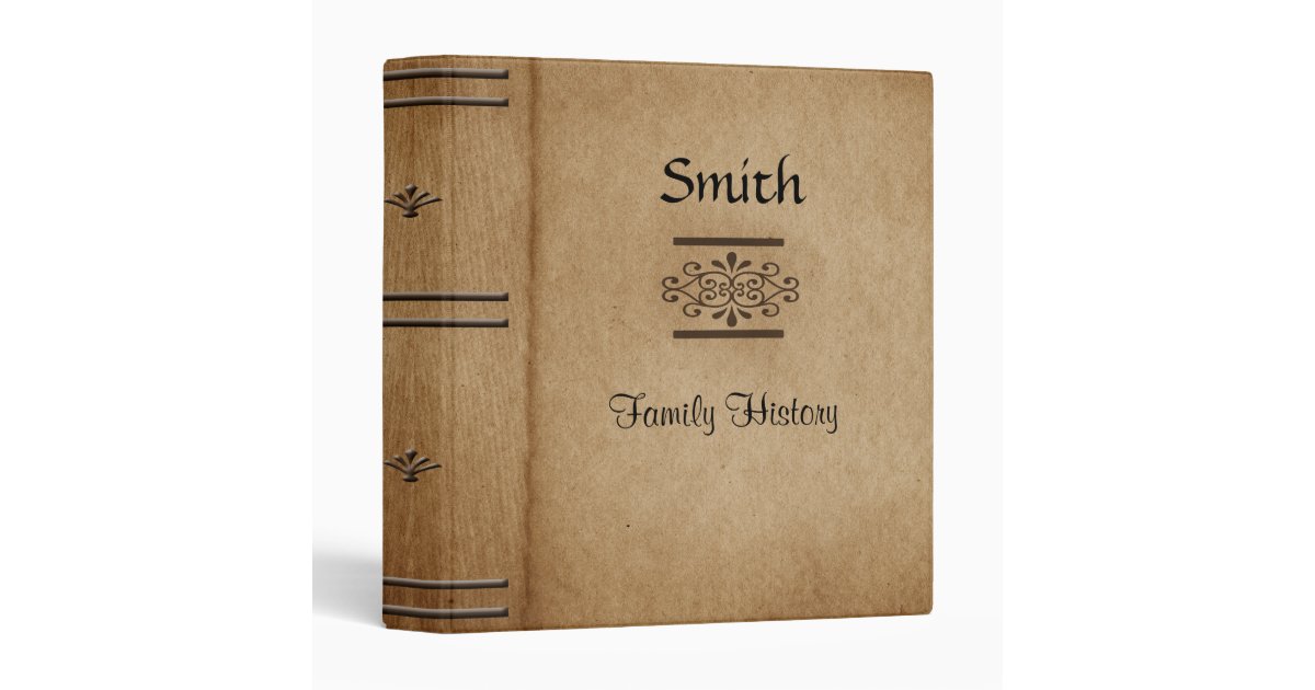 Vintage Book Cover Family History Binder Zazzle Com