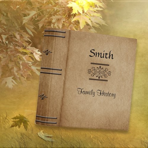 Vintage Book Cover Family History Binder