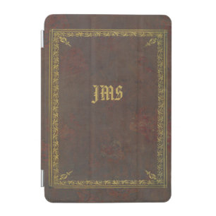 Vintage Book Cover Faux Leather and Gold