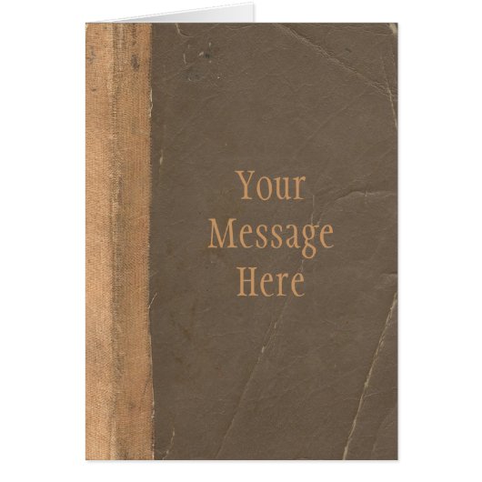 Vintage book cover, retro faux leather bound (Front)
