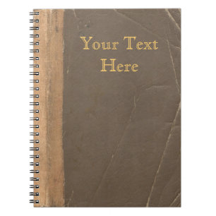 Vintage book cover, retro faux leather bound