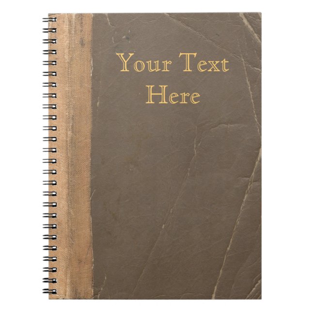 Vintage book cover, retro faux leather bound (Front)