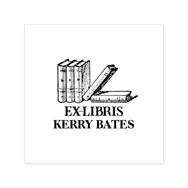 Vintage Book Ex Libris Custom Self-inking Stamp (Design)