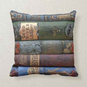 Vintage Book Library Collection Cushion
