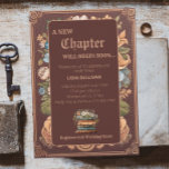 Vintage Book New Chapter Floral Bridal Shower Invitation<br><div class="desc">With a beautiful antique floral design on a faux leather book background these bridal shower invites are perfect for book lovers!</div>