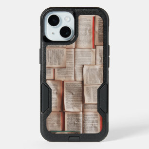 Vintage Book pages Open Books Bibliophile iPhone 15 Case