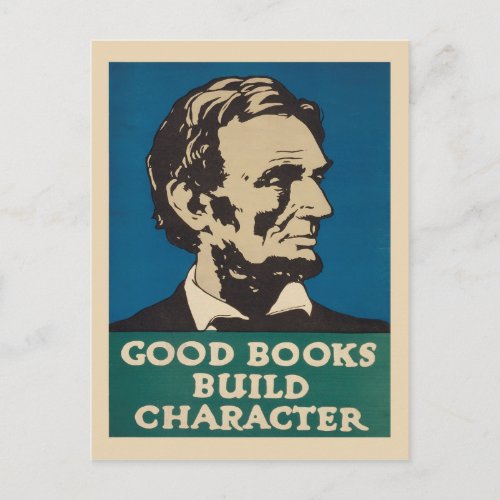 Vintage book promotion Abraham Lincoln Postcard