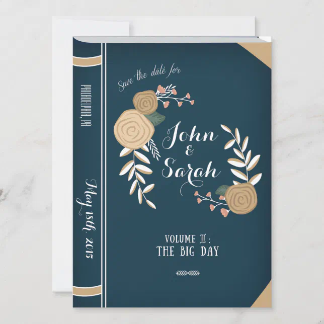 Vintage Book Save the Date | Zazzle