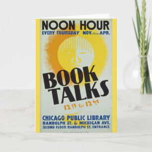 Vintage "Book Talks" Greeting Card