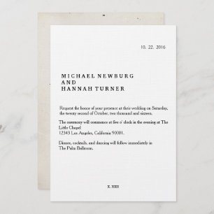 Vintage book wedding invitation