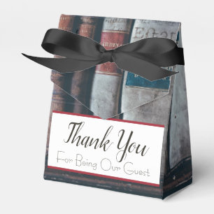 Vintage Bookcase Favor Box