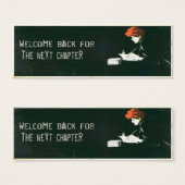 Vintage Bookmark Card with Nice Welcome Message (Front & Back)