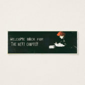 Vintage Bookmark Card with Nice Welcome Message (Back)