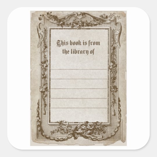 Vintage Bookplate 05 | Zazzle.com