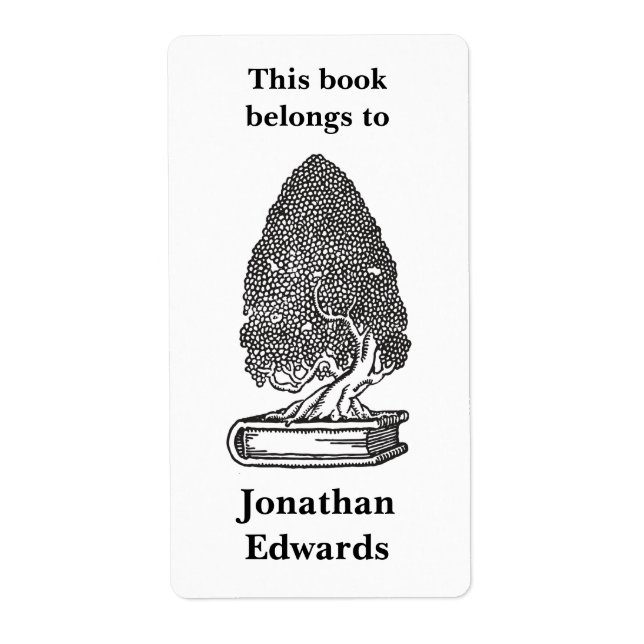 Vintage bookplate ex-libris tree (Front)