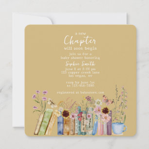Vintage Books A New Chapter Baby Shower Invitation