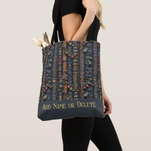 Vintage Books and Grapevine Tote Bag