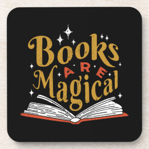 Vintage Books Are Magical Beverage Coaster