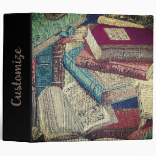 Vintage Books Background 3 Ring Binder