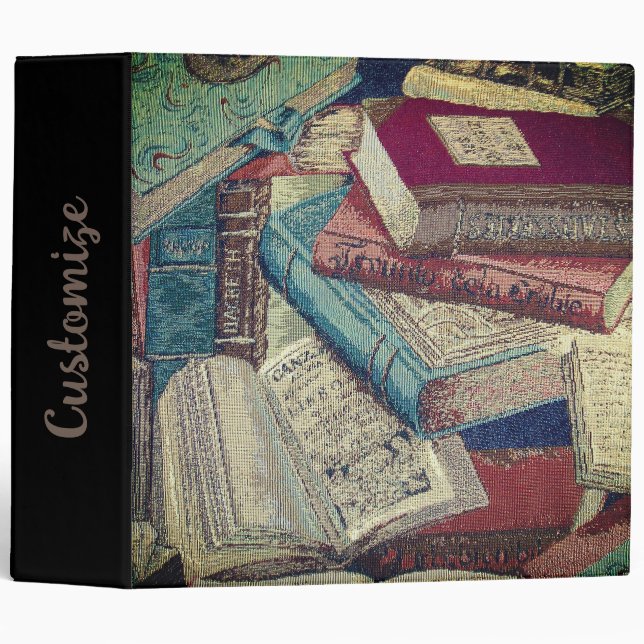 Vintage Books Background  3 Ring Binder (Front/Spine)