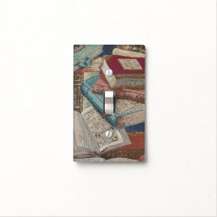 Vintage Books Background Light Switch Cover