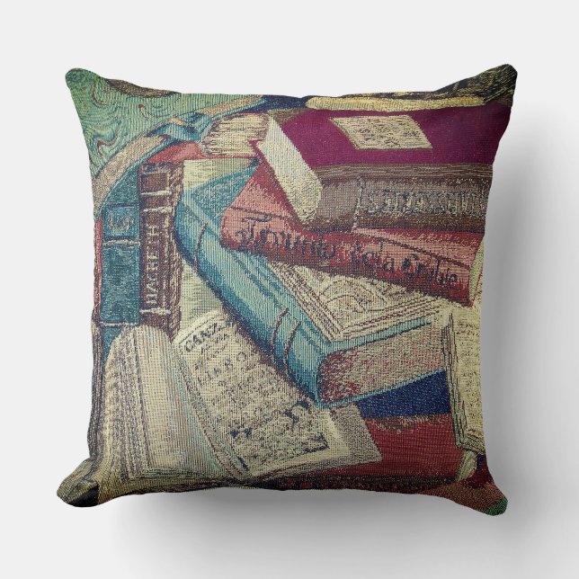 Vintage Books Background  Throw Pillow (Front)