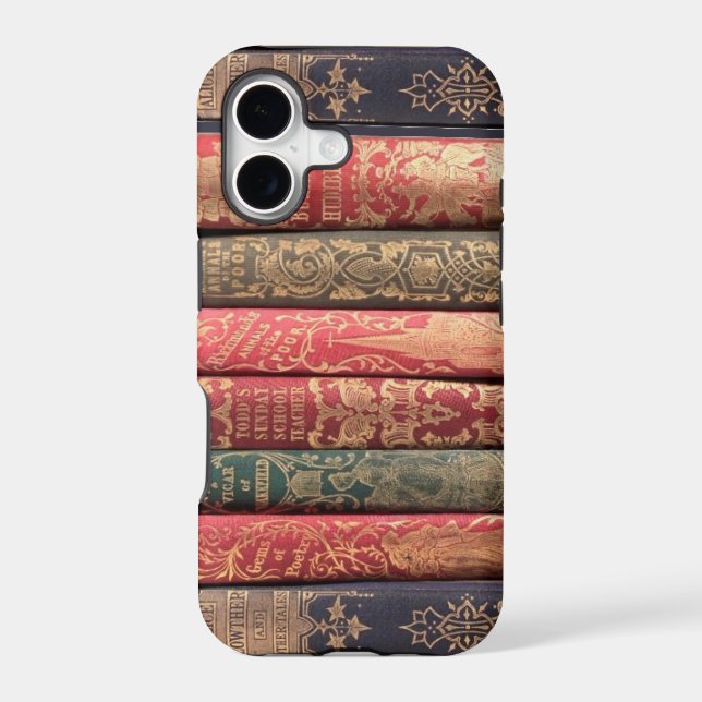 Vintage books iPhone case (Back)