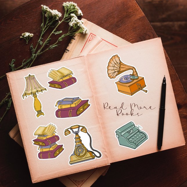 Vintage Books Journaling  Sticker (Creator Uploaded)
