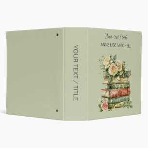 Vintage Books Sage Green 3 Ring Binder