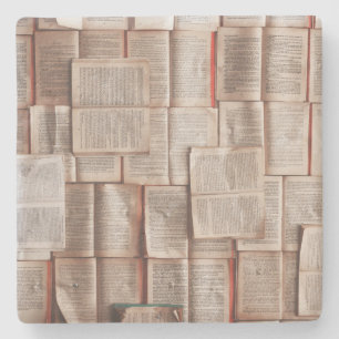 Vintage Books Stone Coaster