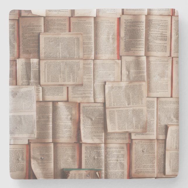 Vintage Books Stone Coaster (Front)