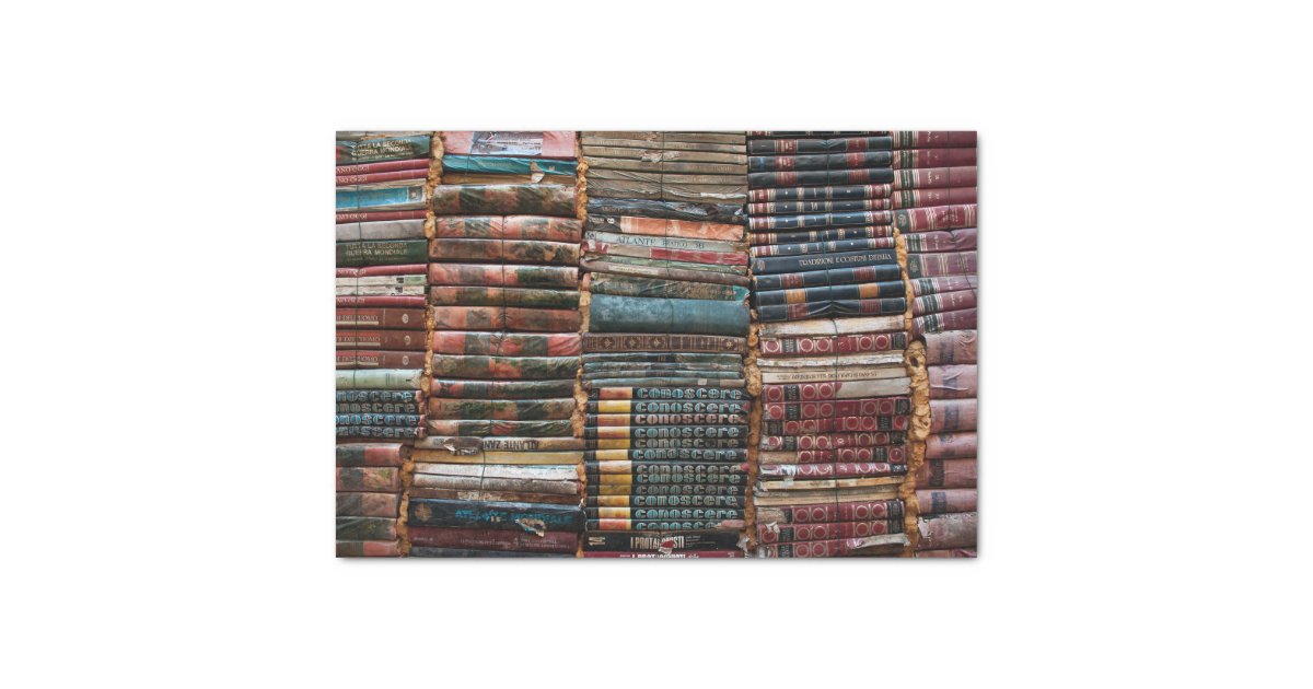 Vintage Books Tissue Paper Zazzle