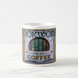 VINTAGE 'BOOKWORM' COFFEE BRAND COFFEE MUG