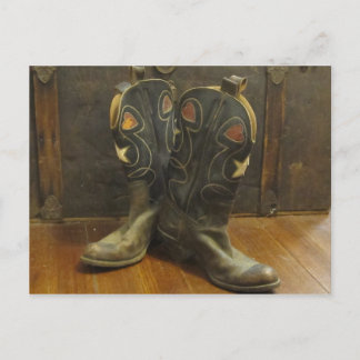 Vintage boots postcard