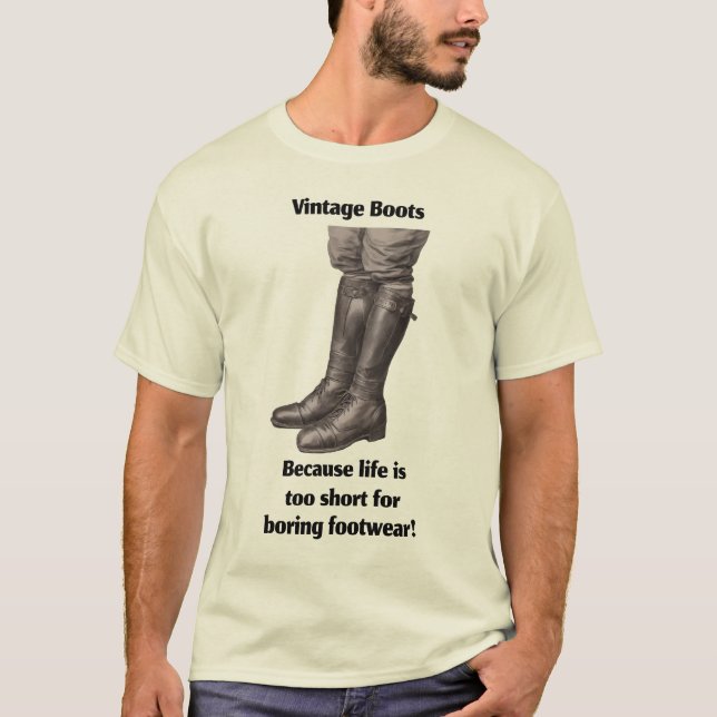 Vintage Boots T-Shirt (Front)