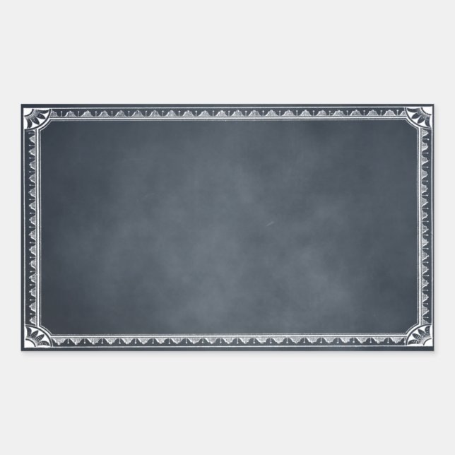 Vintage Border Blank Blackboard Rectangle Sticker (Front)