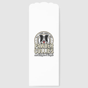 Vintage Border Collie Dog Lover Funny Shirt Design Bookmarks