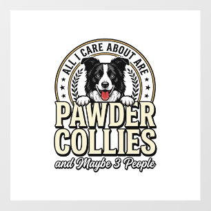 Vintage Border Collie Dog Lover Funny Shirt Design Floor Decals