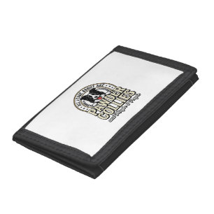 Vintage Border Collie Dog Lover Funny Shirt Design Trifold Wallet