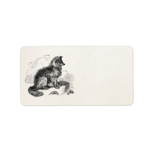 Vintage Border Collie Dog Personalized Retro Dogs Label