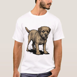 Vintage Border Terrier: Classic Otterhead Dog T-Shirt
