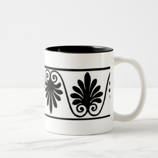 Vintage Border Two-Tone Coffee Mug (Right)