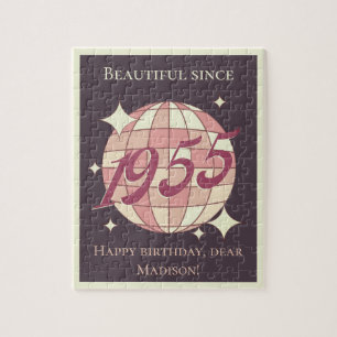 Vintage born in 1955 69th 70th birthday jigsaw puzzle